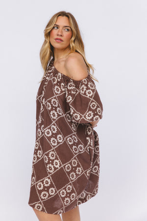 Dahlia Mini Dress ~ Maple