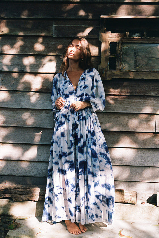 Rustic Maxi Kyra Maxi Dress ~ Deep Sea | Elevated Bohemian, Ethically Made – DOI