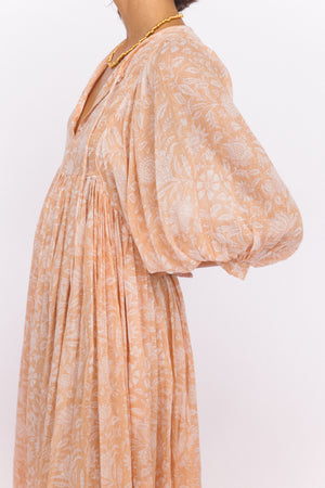 Kyra Midi Dress ~ Apricot Blush