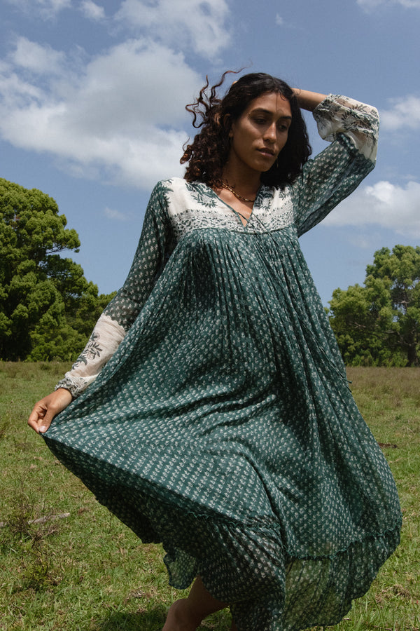 Rooh Maxi Dress ~ Pine