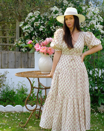 Zuri Wrap Dress ~ Peony