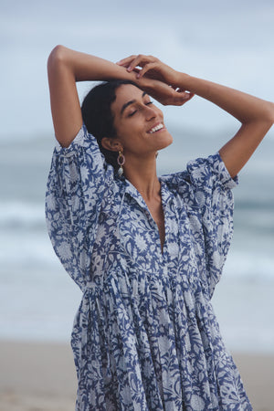 Kyra Mini Dress ~ Blue Iris