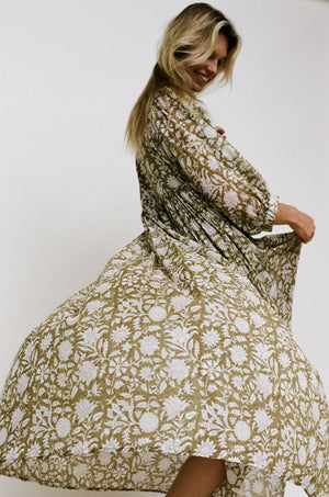 Kyra Maxi Dress ~ Olive