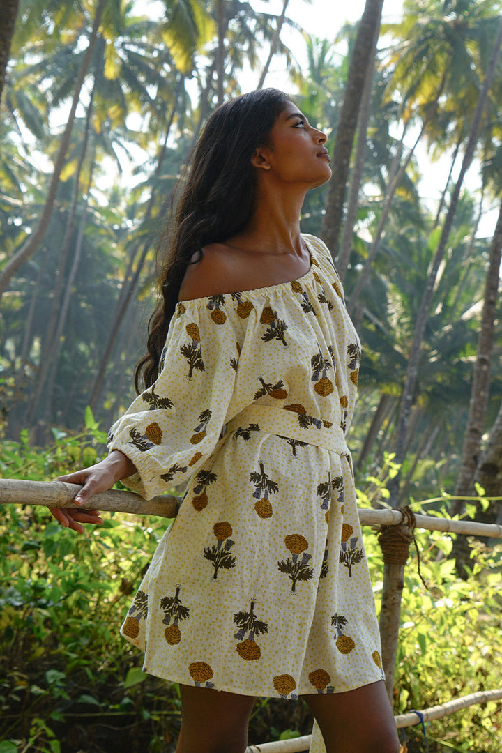 Dahlia Mini Dress ~ Marigold