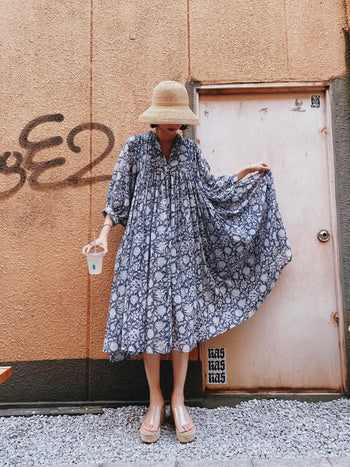 Kyra Midi Dress ~ Blue Iris