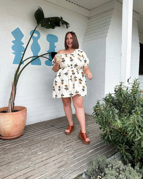 Dahlia Mini Dress ~ Marigold