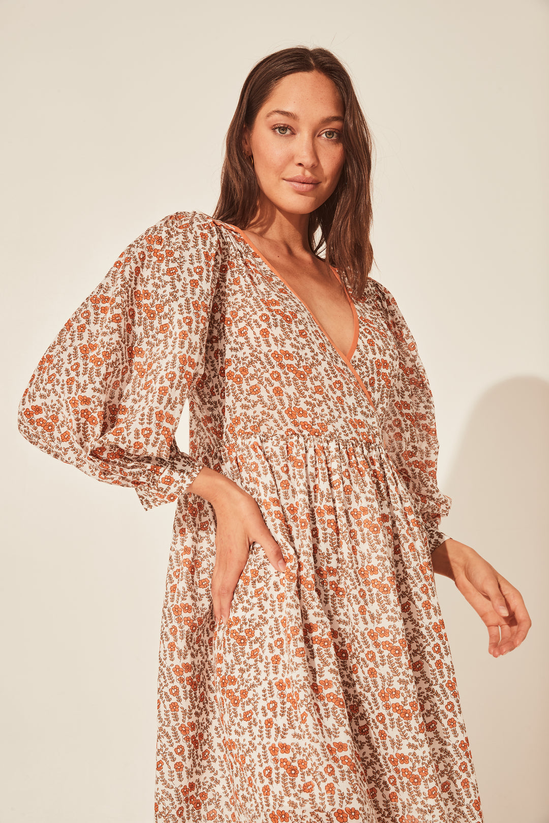 Binita Mini Dress ~ Apricot